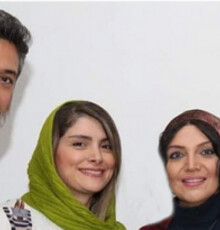 حمیدرضا پگاه و همسرش در کنار الهام پاوه نژاد /عکس